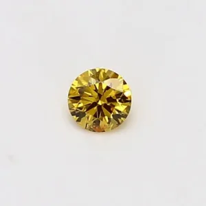0.15 Carat Round Yellow I2 Natural Diamond