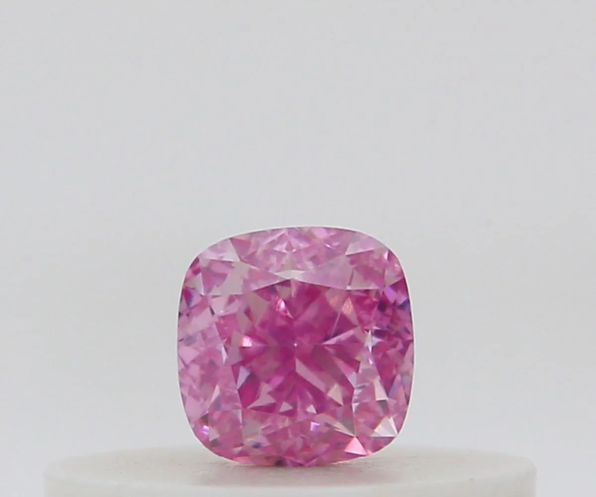 0.16 Carat Cushion Brilliant Fancy Vivid Purple Pink SI1 Natural Diamond 1 0.16 Carat Cushion Brilliant Fancy Vivid Purple Pink SI1 Natural Diamond