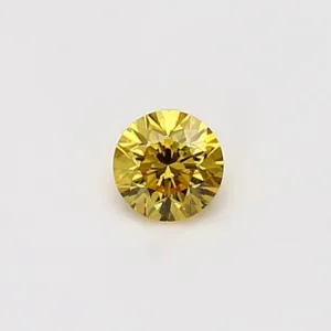 0.21 Carat Round Yellow VVS2 Natural Diamond