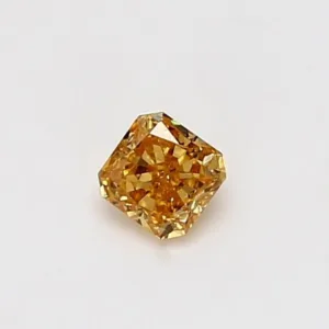0.26 Carat Radiant Fancy Vivid Orange Natural Diamond