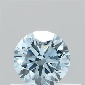 0.33 Carat Round Fancy Vivid Blue VS1 Lab Diamond