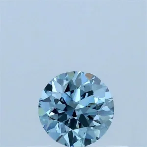 0.33 Carat Round Fancy Vivid Blue VS1 Lab Diamond