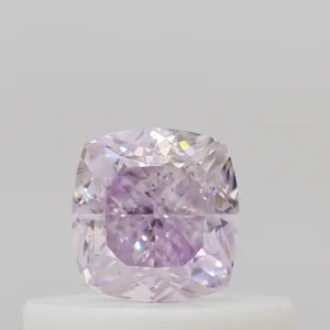 0.34 Carat Cushion Brilliant Fancy Pink Purple SI1 Natural Diamond