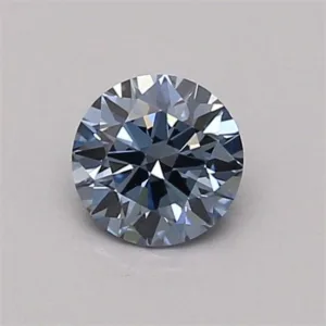 0.39 Carat Round Fancy Vivid Blue VVS1 Lab Diamond