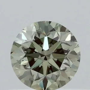 0.39 Carat Round Fancy Vivid Green VS1 Lab Diamond