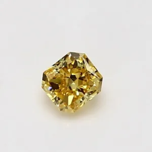 0.41 Carat Radiant Fancy Vivid Yellow Natural Diamond