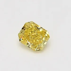 0.41 Carat Radiant Fancy Vivid Yellow Natural Diamond