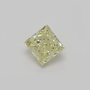 0.44 Carat Princess Fancy Light Yellow I1 Natural Diamond
