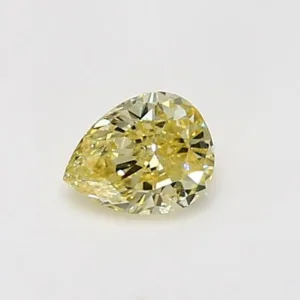 0.45 Carat Pear Fancy Intense Yellow Natural Diamond
