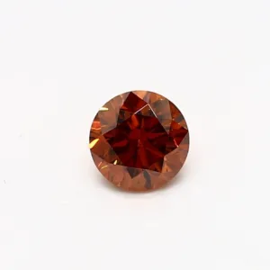0.45 Carat Round Orange SI2 Natural Diamond