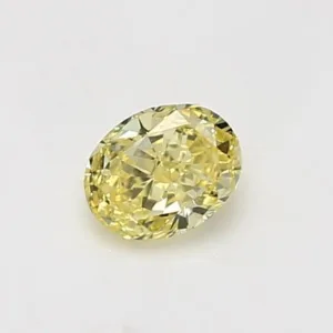 0.47 Carat Oval Fancy Intense Yellow Natural Diamond