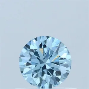 0.47 Carat Round Fancy Vivid Blue VS2 Lab Diamond