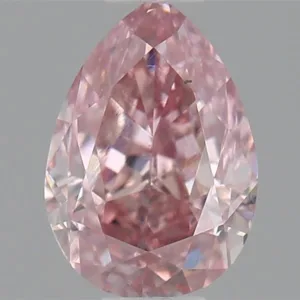 0.5 Carat Pear Fancy Intense Pink SI1 Natural Diamond