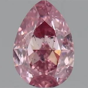 0.5 Carat Pear Fancy Intense Pink SI2 Natural Diamond