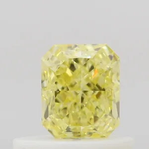 0.5 Carat Radiant Fancy Intense Yellow VS2 Natural Diamond