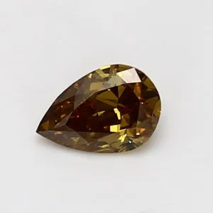 0.51 Carat Pear Fancy Deep Brown Natural Diamond