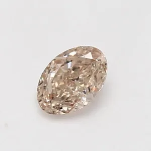 0.52 Carat Oval Fancy Light Brown SI1 Natural Diamond