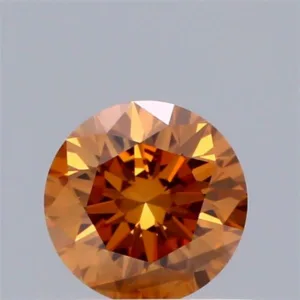 0.52 Carat Round Fancy Vivid Orange SI1 Lab Diamond