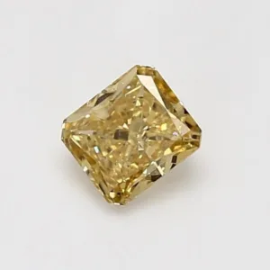 0.54 Carat Radiant Fancy Intense Yellow Natural Diamond