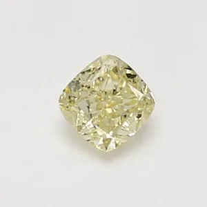 0.58 Carat Cushion Brilliant Fancy Yellow VS2 Natural Diamond