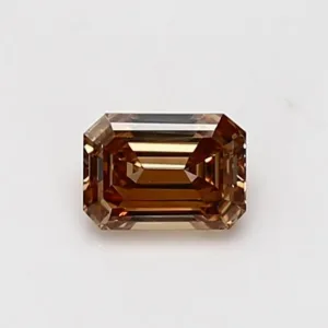 0.59 Carat Emerald Fancy Deep Yellow VS1 Natural Diamond