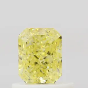 0.61 Carat Radiant Fancy Intense Yellow VS1 Natural Diamond