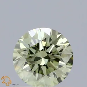 0.62 Carat Round Fancy Intense Green VS2 Lab Diamond