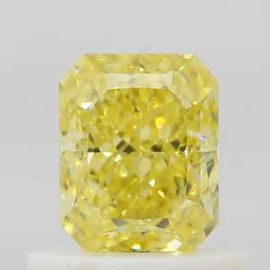 0.65 Carat Radiant Fancy Intense Yellow VS1 Natural Diamond