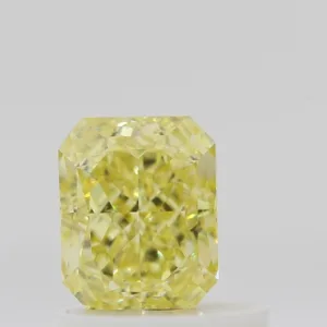 0.71 Carat Radiant Fancy Intense Yellow VS2 Natural Diamond