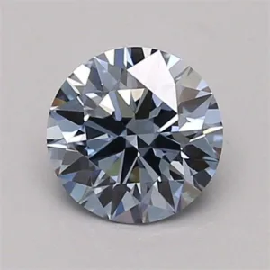 0.72 Carat Round Fancy Vivid Blue VVS1 Lab Diamond