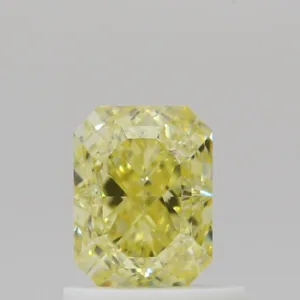 0.78 Carat Radiant Fancy Intense Yellow VS1 Natural Diamond