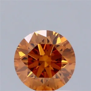 0.78 Carat Round Fancy Vivid Orange VS2 Lab Diamond