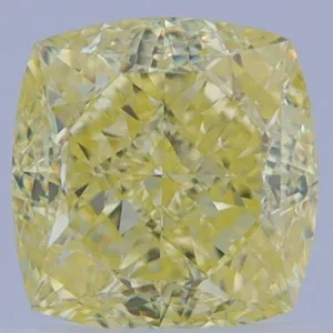 1 Carat Cushion Modified Fancy Yellow VS1 Natural Diamond