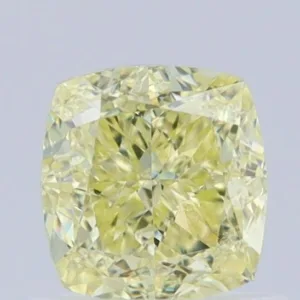 1 Carat Cushion Modified Fancy Yellow VVS1 Natural Diamond