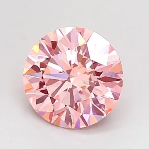 1 Carat Round Fancy Intense Pink VS1 Lab Diamond