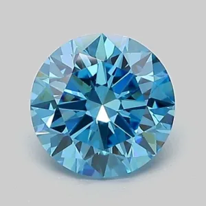 1 Carat Round Fancy Vivid Blue VS1 Lab Diamond