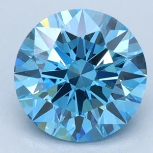 1 Carat Round Fancy Vivid Blue VS1 Lab Diamond