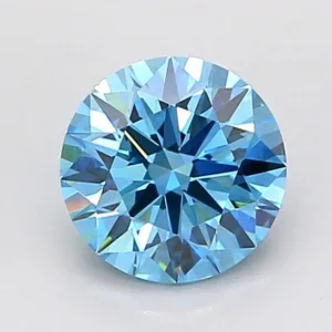 1 Carat Round Fancy Vivid Blue VS2 Lab Diamond