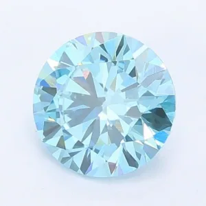 1 Carat Round Fancy Vivid Blue VVS2 Lab Diamond