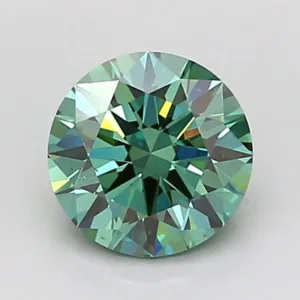 1 Carat Round Fancy Vivid Green VS2 Lab Diamond