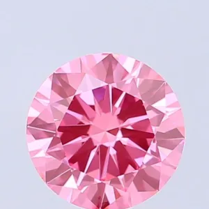 1 Carat Round Fancy Vivid Pink VS1 Lab Diamond