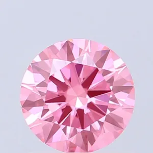 1 Carat Round Fancy Vivid Pink VVS2 Lab Diamond