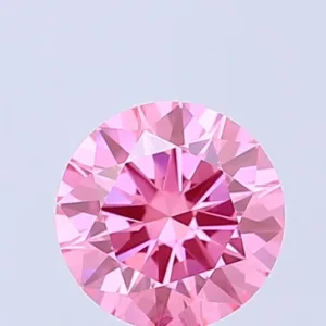 1 Carat Round Fancy Vivid Pink VVS2 Lab Diamond