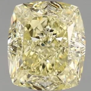 1.01 Carat Cushion Brilliant Fancy Light Yellow VS2 Natural Diamond