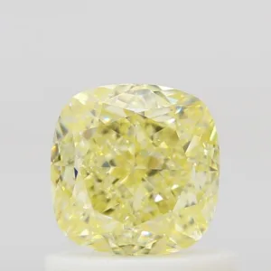 1.01 Carat Cushion Brilliant Fancy Yellow VVS2 Natural Diamond