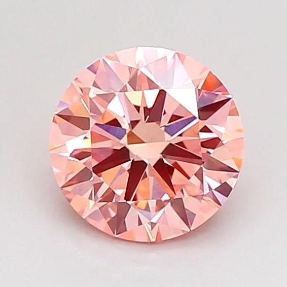 1.01 Carat Round Fancy Intense Pink VS1 Lab Diamond 1 1.01 Carat Round Fancy Intense Pink VS1 Lab Diamond