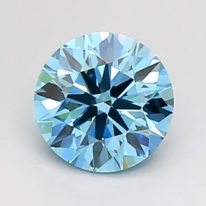 1.01 Carat Round Fancy Vivid Blue VVS2 Lab Diamond