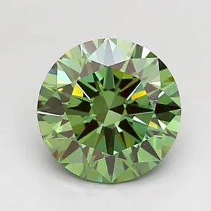 1.01 Carat Round Fancy Vivid Green VS1 Lab Diamond