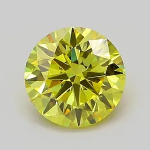 1.01 Carat Round Fancy Vivid Yellow VS1 Lab Diamond