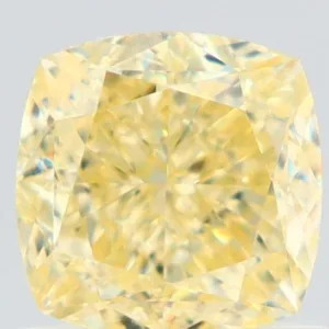 1.02 Carat Cushion Brilliant Fancy Yellow VS2 Natural Diamond